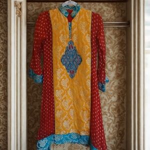 Indian Vintage Brocade Dress Bust Size 18